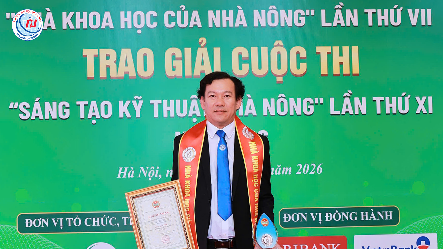 Giảng viên Trường Đại học Quy Nhơn được tôn vinh “Nhà Khoa học của Nhà nông” năm 2026